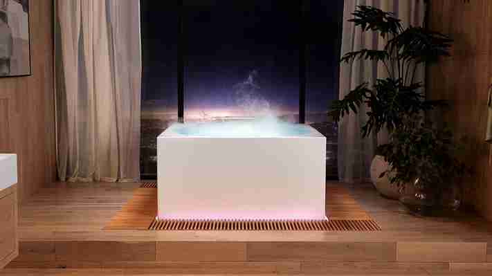 Con aromaterapia, luces de colores y comandos de voz, la bañera inteligente de Kohler es un spa en casa